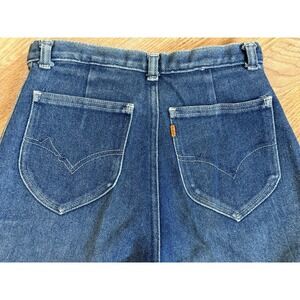 Vintage Women's 70s Levi's Orange Tab Denim Jeans Pants High Waist Leg Sz 26-27